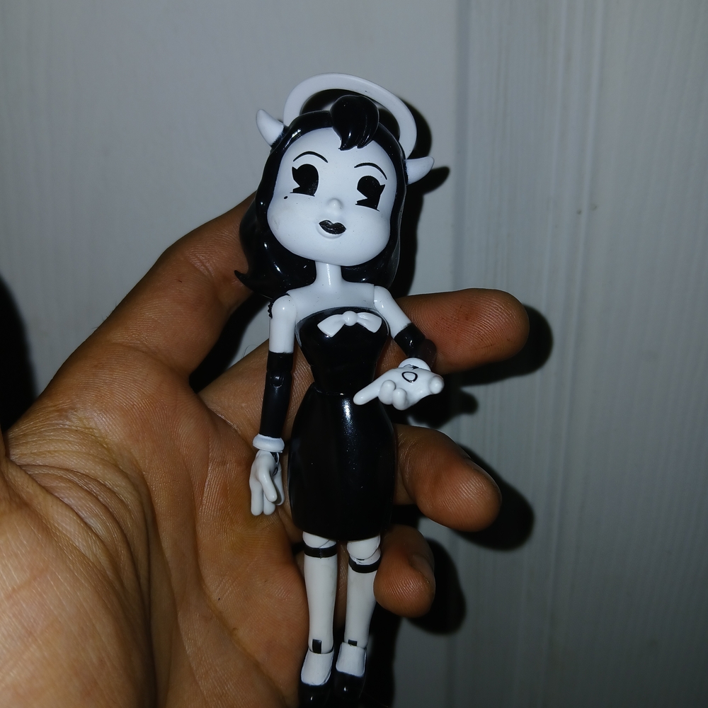 Black and White Cartoon Figure